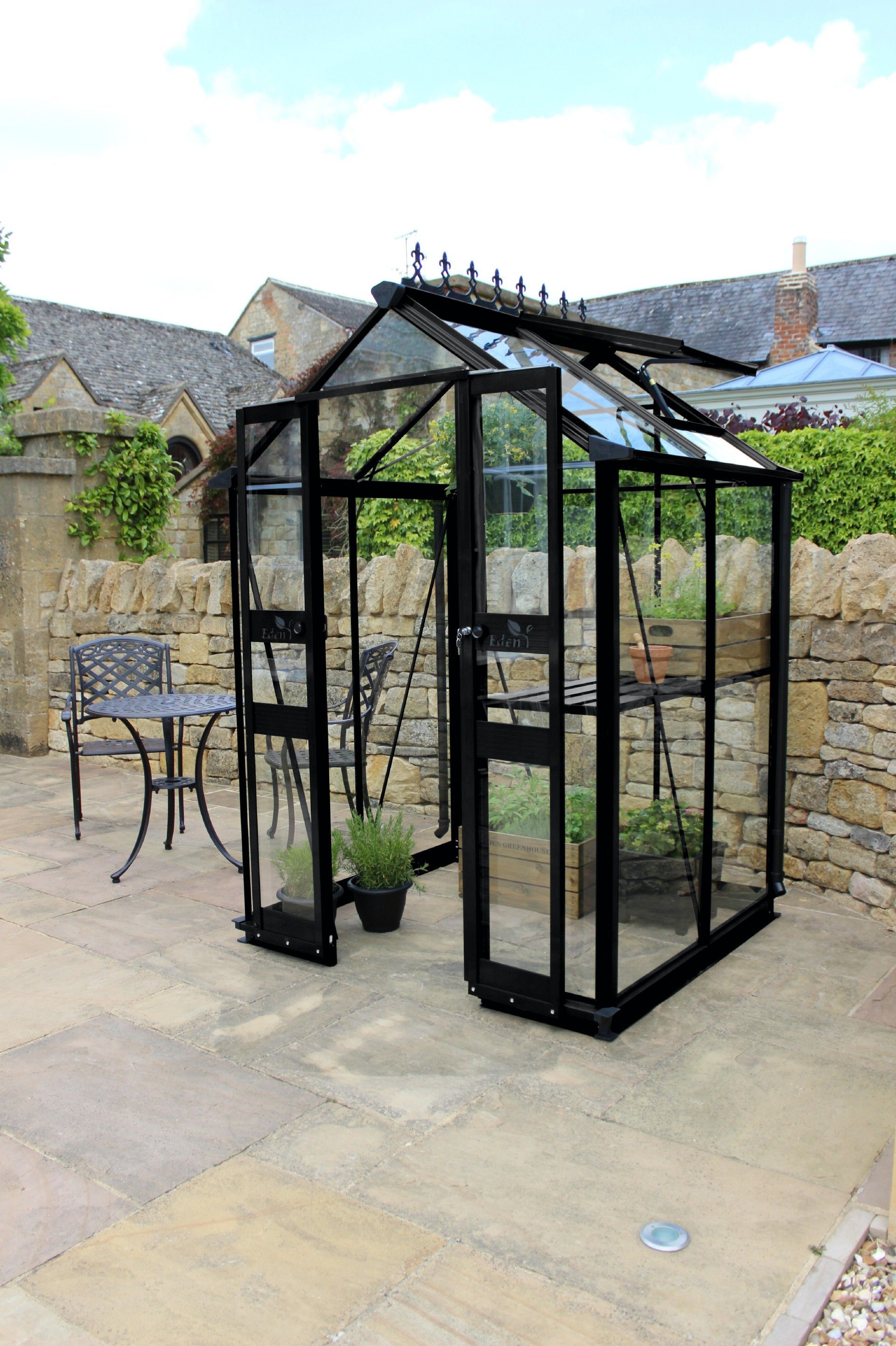 Foto van Royal Well Birdlip 44 - zwart gecoat - veiligheidsglas 3mm