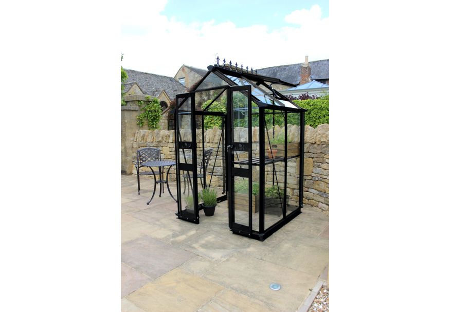 Royal Well Birdlip 44, zwart gecoat, veiligheidsglas 3mm Foto van Royal Well Birdlip 44, zwart gecoat, veiligheidsglas 3mm