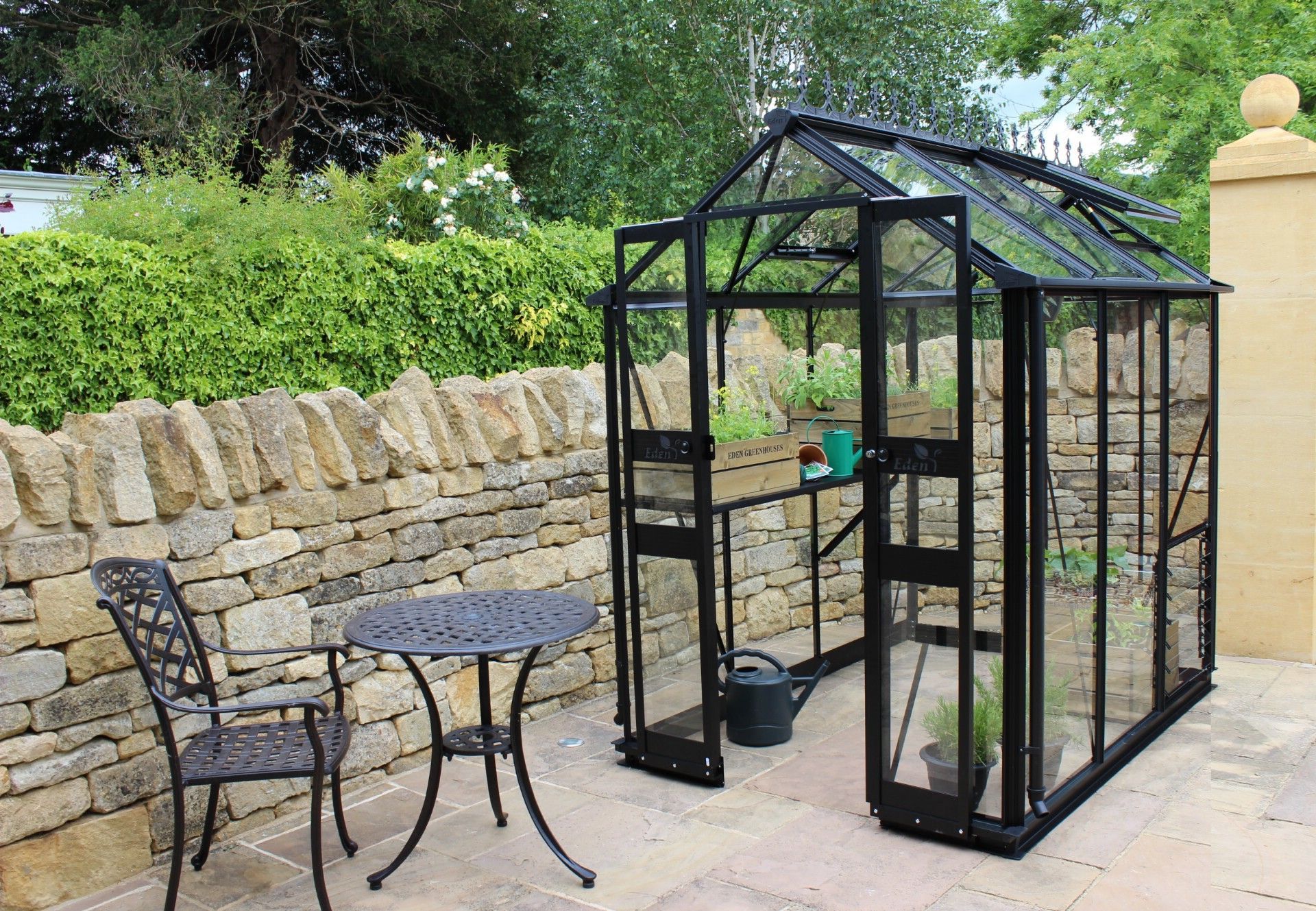 Foto van Royal Well Birdlip 46 - zwart gecoat - veiligheidsglas 3mm