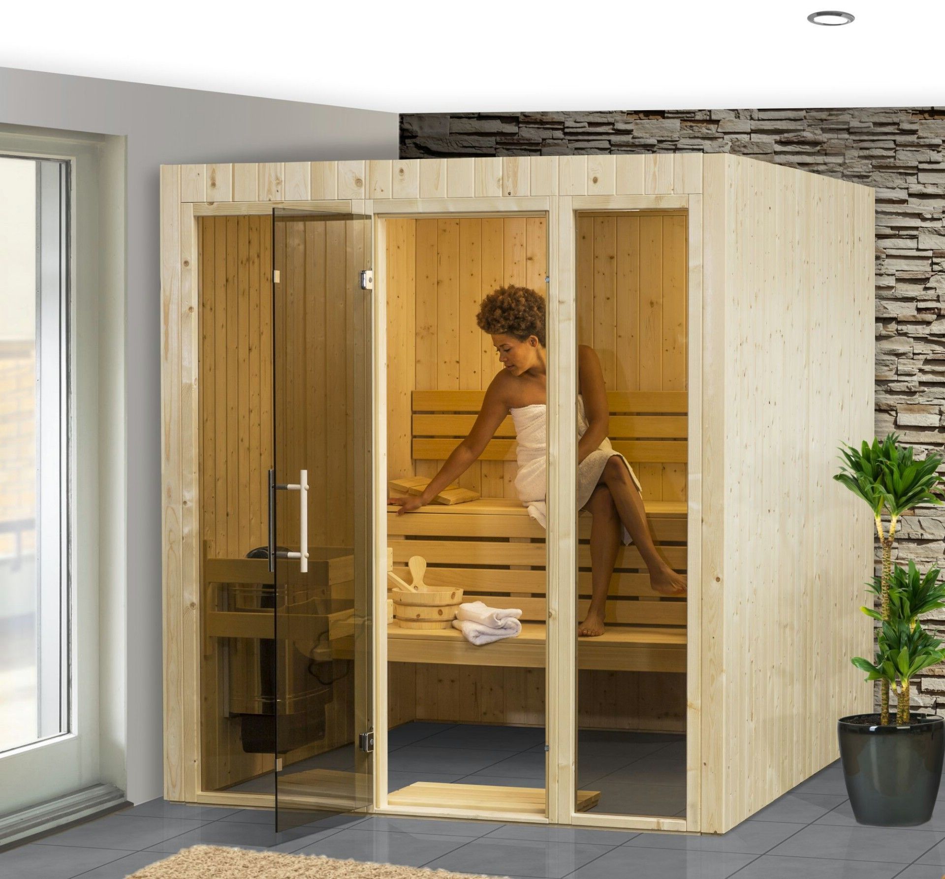 Foto van Hot Orange Blossom Binnensauna