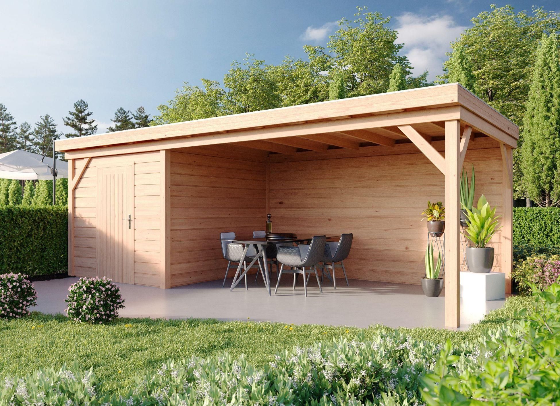 Foto van WoodAcademy tuinhuis met overkapping Bristol