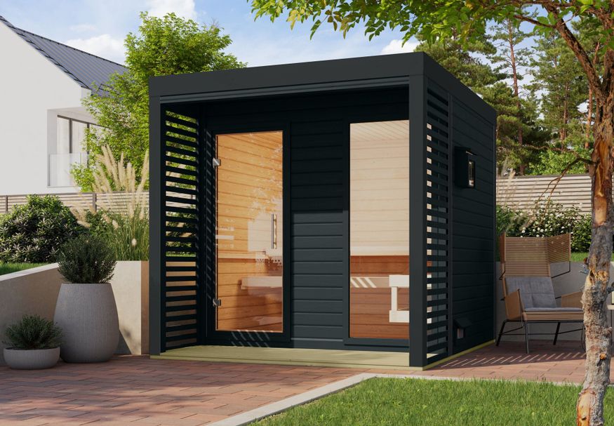 Foto van Karibu buitensauna Ares 2 - antraciet|antraciet (266)