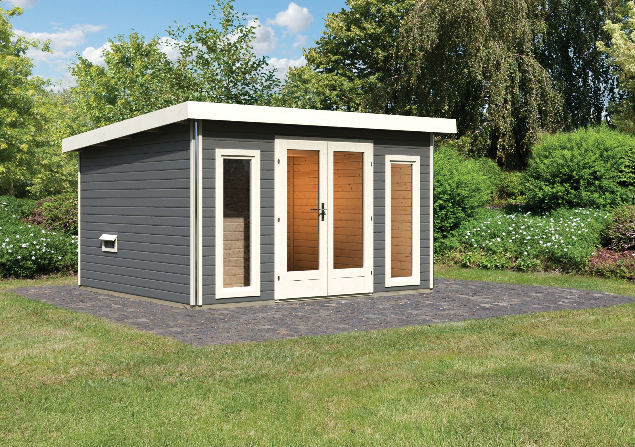 Foto van Karibu 36027 Mainburg 2 buitensauna - terragrijs