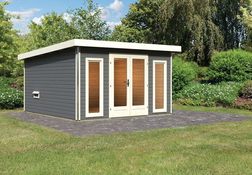 Karibu buitensauna Mainburg 3 - Set B - terragrijs (36286) Foto van Karibu buitensauna Mainburg 3 - Set B - terragrijs (36286)