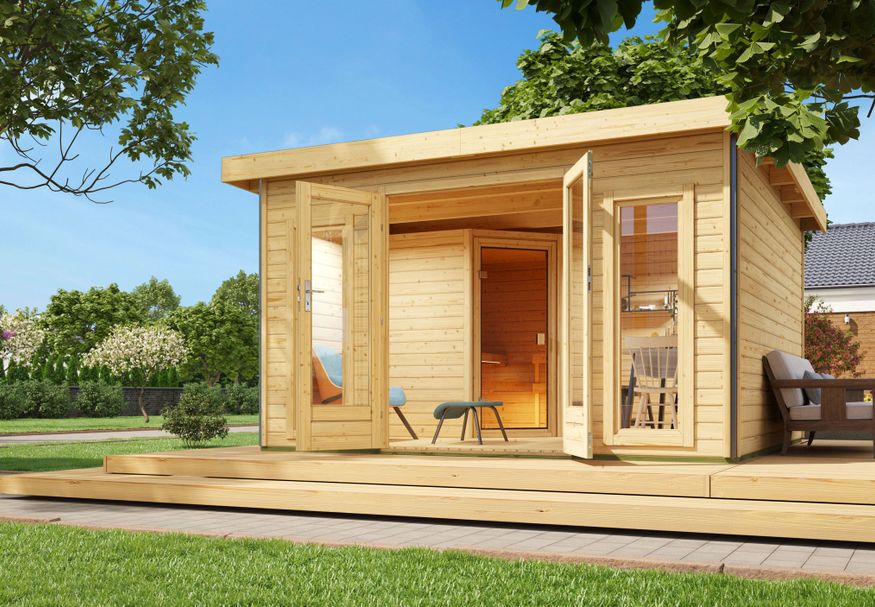 Karibu buitensauna Mainburg 3 - Set A (36109) Foto van Karibu buitensauna Mainburg 3 - Set A (36109)