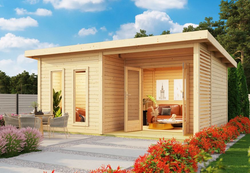 Karibu buitensauna Mainburg 5 - Set B (36304) Foto van Karibu buitensauna Mainburg 5 - Set B (36304)