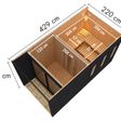 Foto van Karibu buitensauna Miramar - zwart (92843)