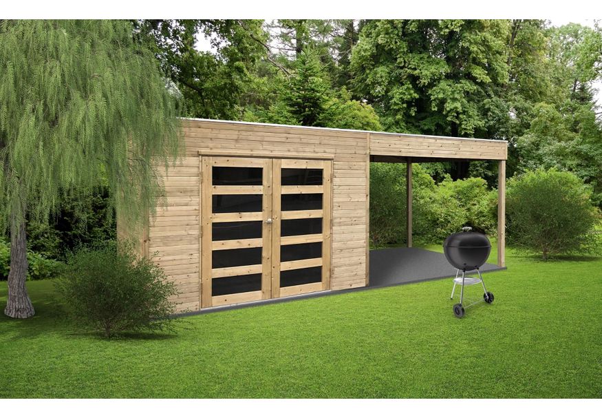 Solid s8732-1 tuinhuis Salerno - Hogedruk geïmpregneerd Foto van Solid s8732-1 tuinhuis Salerno - Hogedruk geïmpregneerd