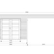 Foto van Solid s8732-1 tuinhuis Salerno - Hogedruk geïmpregneerd