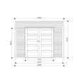 Foto van Solid s8733-1 tuinhuis Potenza - Hogedruk geïmpregneerd