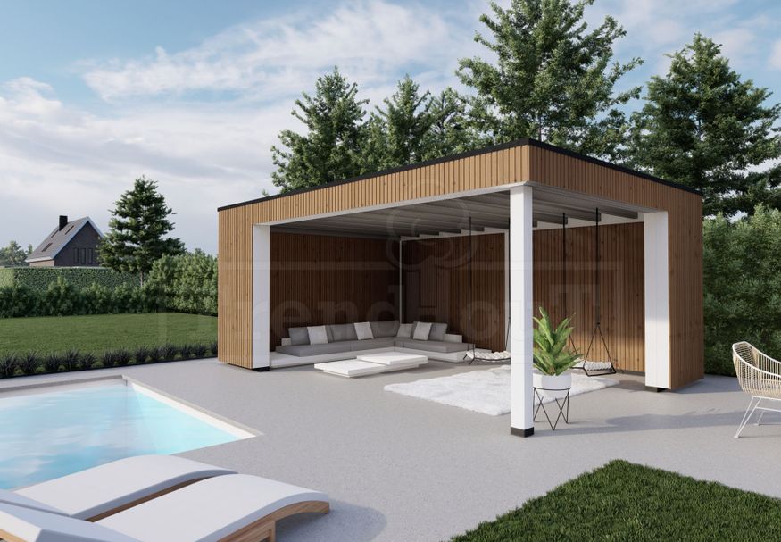 Foto van Trendhout buitenverblijf Capri model links 610x375 cm