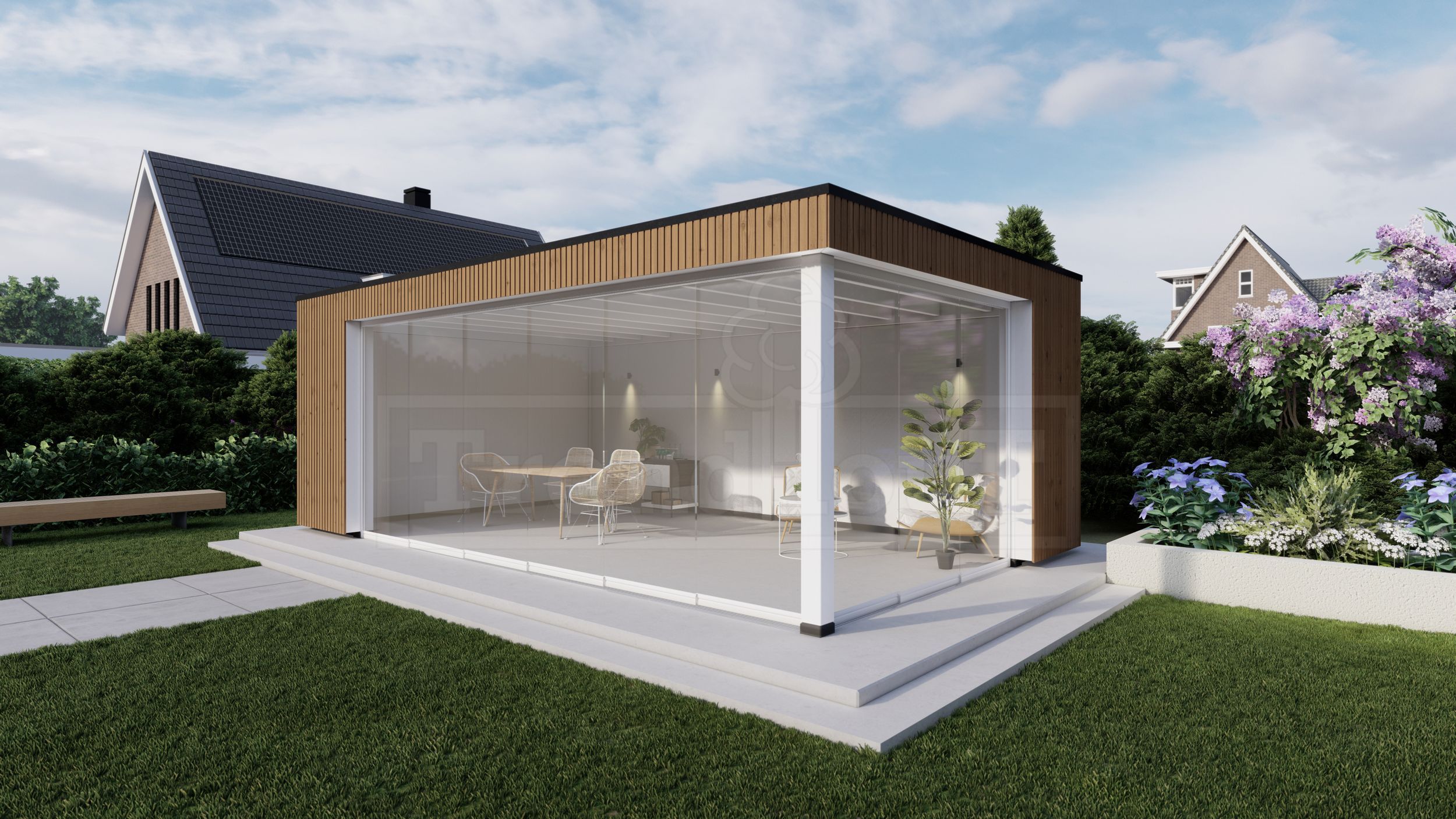 Foto van Trendhout buitenverblijf Capri - links