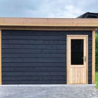 Foto van WoodAcademy houten tuinhuis Chevalier nero