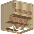 Foto van Azalp Elementsauna 169x169 cm, vuren