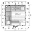 Foto von Azalp Elementsauna 220x220 cm, Fichte