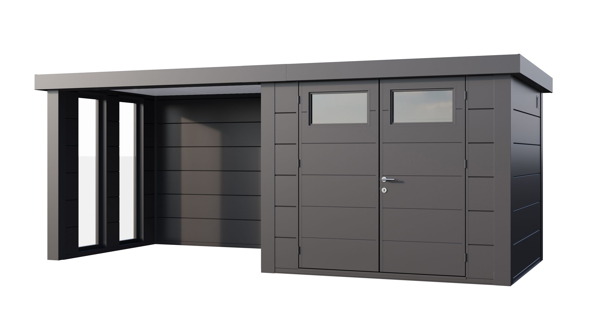 Foto van Telluria Classico 2724 metalen tuinhuis met lounge small links