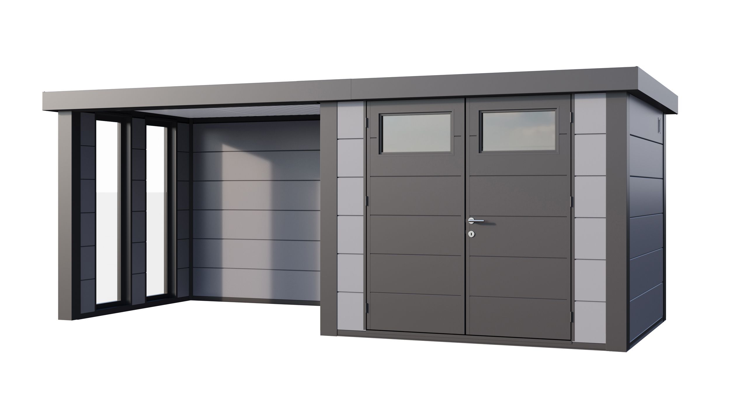 Foto van Telluria Classico 2724 metalen tuinhuis met lounge small links