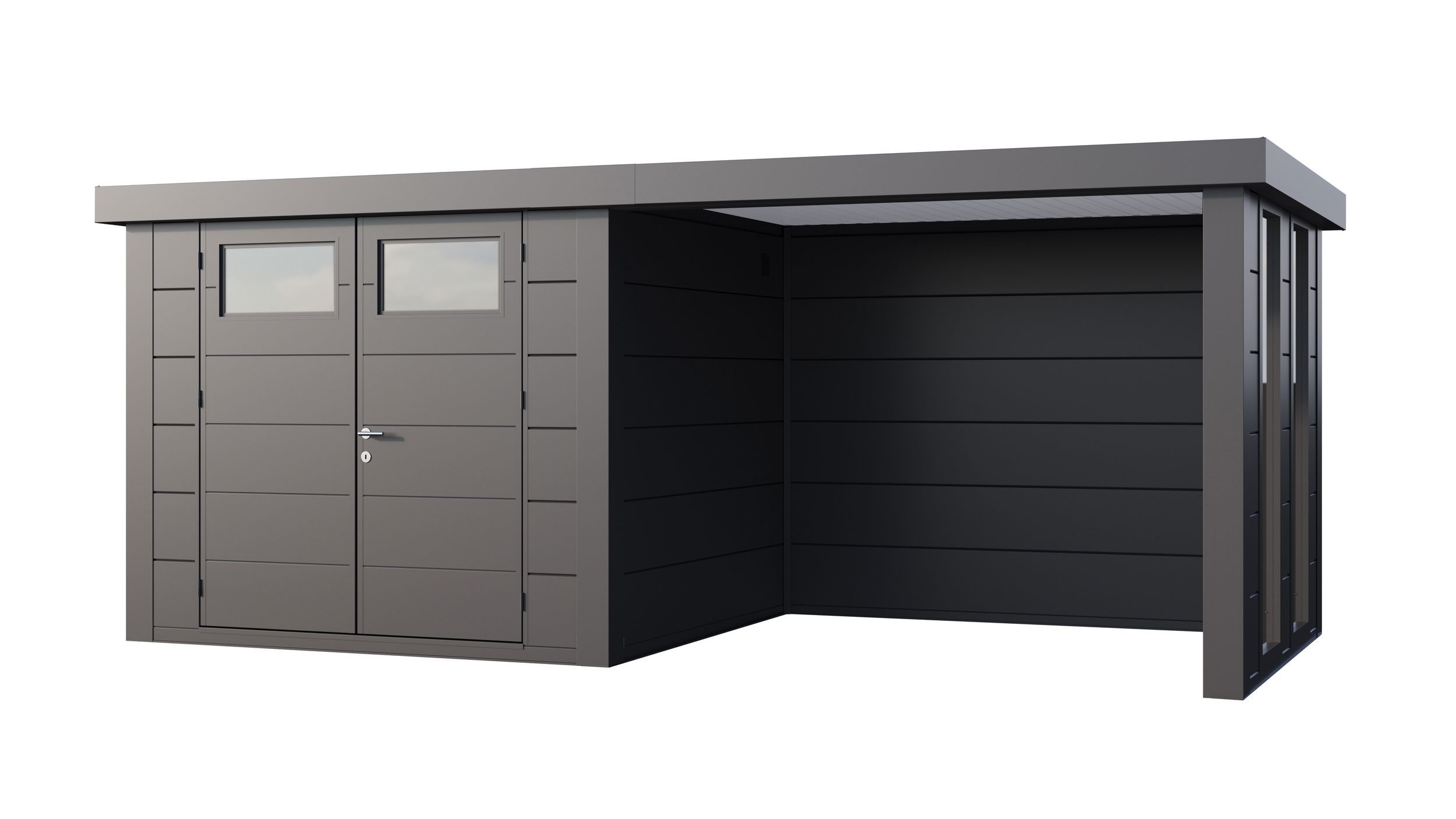 Foto van Telluria Classico 2724 metalen tuinhuis met lounge small rechts