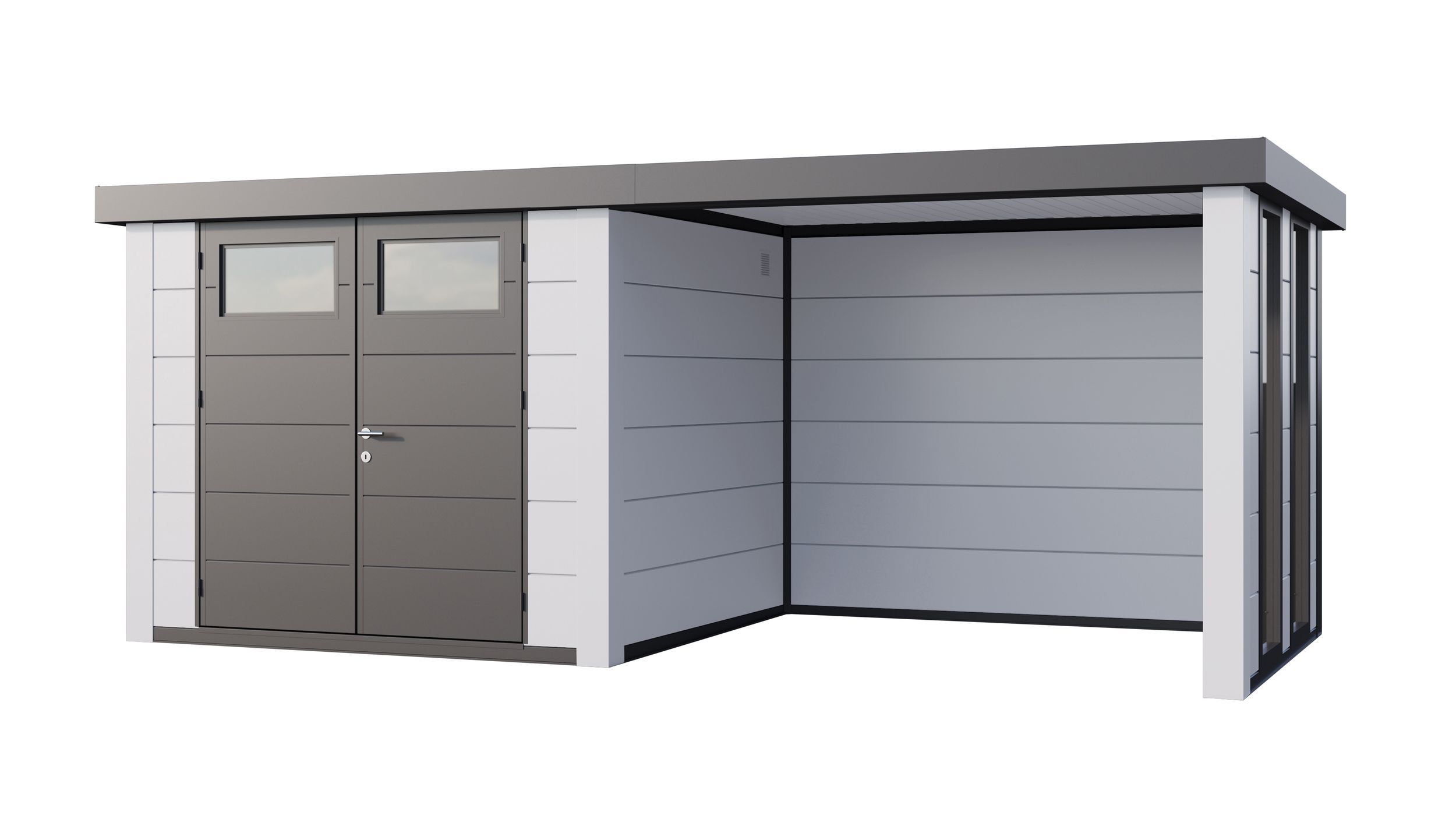 Foto van Telluria Classico 2724 metalen tuinhuis met lounge small rechts