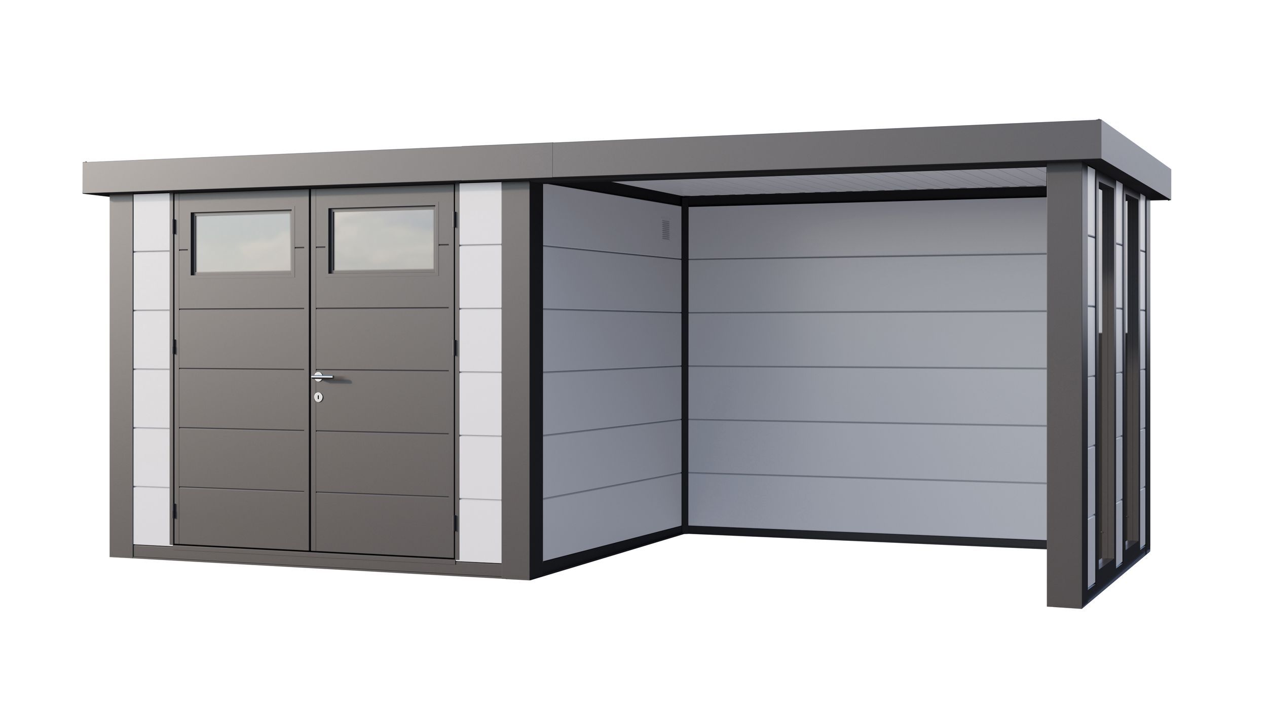 Foto van Telluria Classico 2724 metalen tuinhuis met lounge small rechts