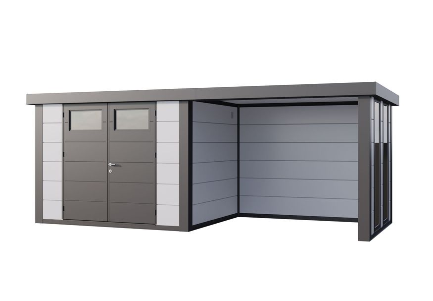 Telluria Classico 3024 lounge small rechts - met ramen - wit|antraciet Foto van Telluria Classico 3024 lounge small rechts - met ramen - wit|antraciet