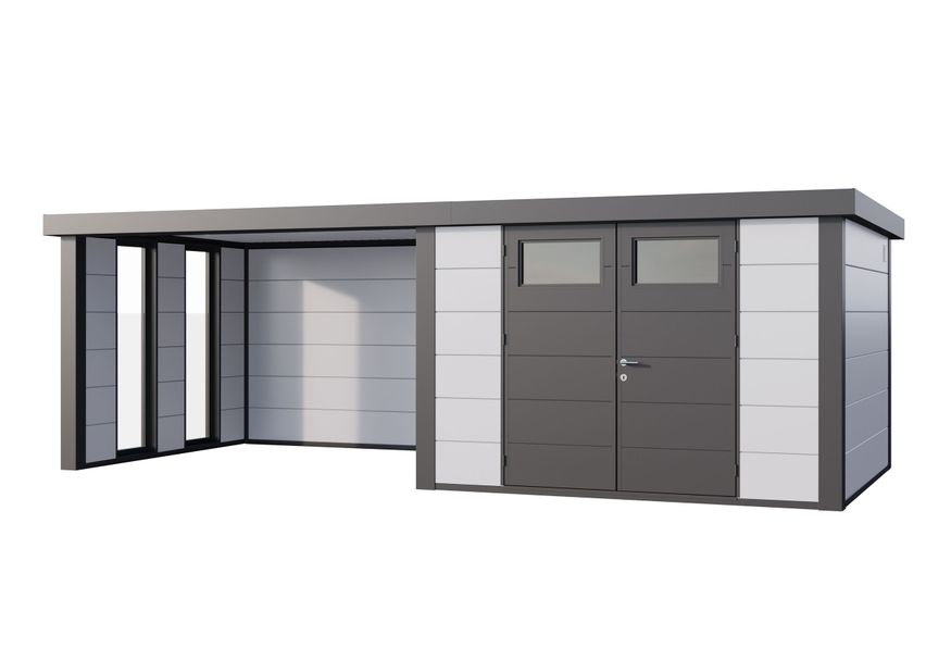 Telluria Classico 3030 lounge Large links - met ramen - wit|antraciet Foto van Telluria Classico 3030 lounge Large links - met ramen - wit|antraciet