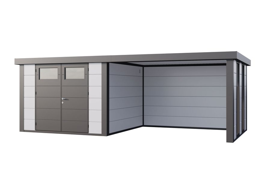 Telluria Classico 3030 lounge Large rechts - met ramen - wit|antraciet Foto van Telluria Classico 3030 lounge Large rechts - met ramen - wit|antraciet