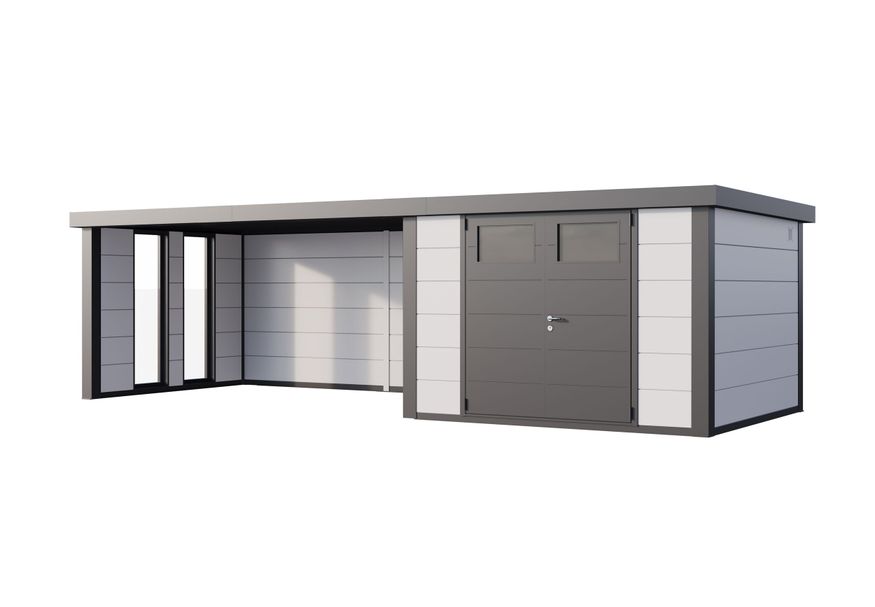 Telluria Classico 3030 lounge XL links - met ramen - wit|antraciet Foto van Telluria Classico 3030 lounge XL links - met ramen - wit|antraciet
