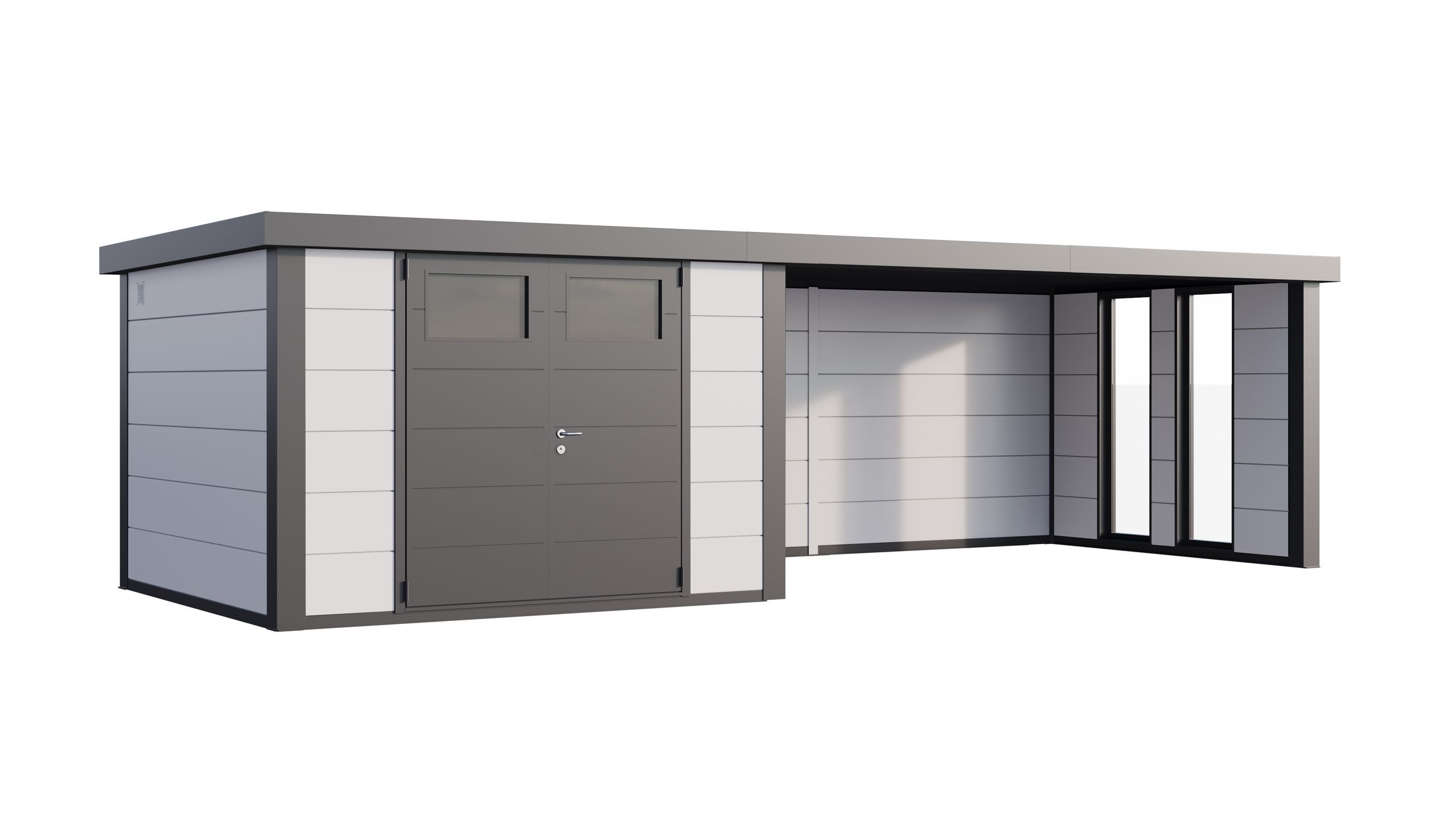 Foto van Telluria Classico 3330 metalen tuinhuis met lounge XL rechts