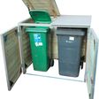 Foto van Lutrabox containerberging voor 2 afvalcontainers 140L/240L LK240TWIN-R