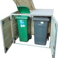 Foto van Lutrabox containerberging voor 2 afvalcontainers 260L