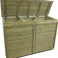 Foto van Lutrabox containerberging voor 3 afvalcontainers 140L
