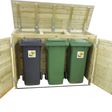 Foto van Lutrabox containerberging voor 3 afvalcontainers 2x240L+1x140L LK240140TRIO-R