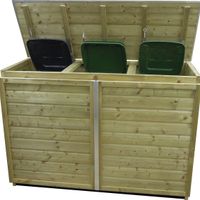 Foto van Lutrabox containerberging voor 3 afvalcontainers 140L
