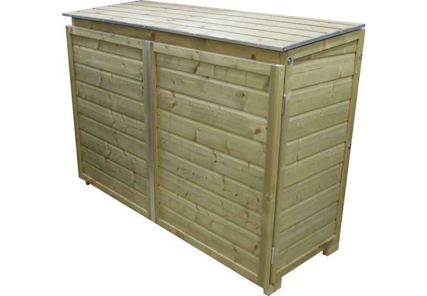 Lutrabox containerberging voor 3 afvalcontainers 140L LK140TRIO-R Foto van Lutrabox containerberging voor 3 afvalcontainers 140L LK140TRIO-R