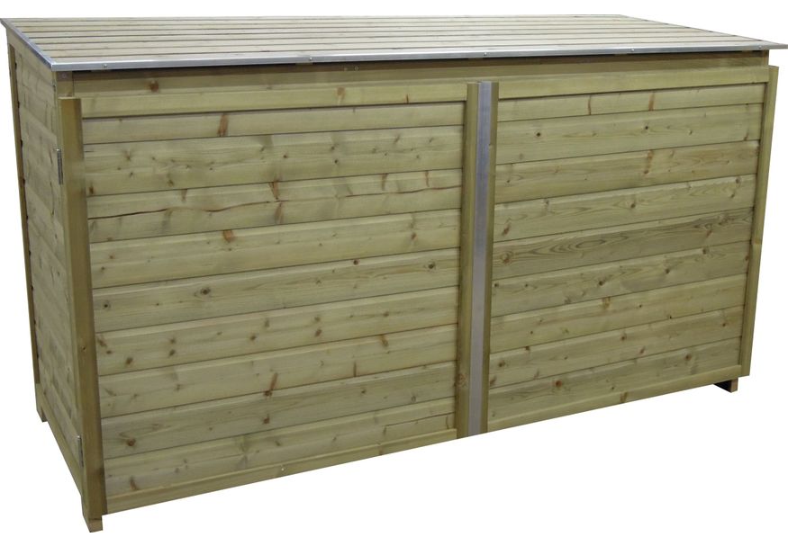 Lutrabox containerberging voor 3 afvalcontainers 2x240L+1x140L LK240140TRIO-R Foto van Lutrabox containerberging voor 3 afvalcontainers 2x240L+1x140L LK240140TRIO-R