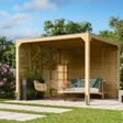 Foto von Karibu Cubus holzern pavillon (45959) - 320 x 320 cm