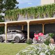 Foto von Karibu Cubus holzern pavillon (97620) - 934 x 320 cm