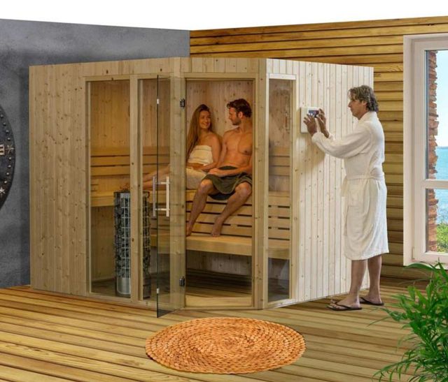 Foto van Hot Orange Daisy Binnensauna