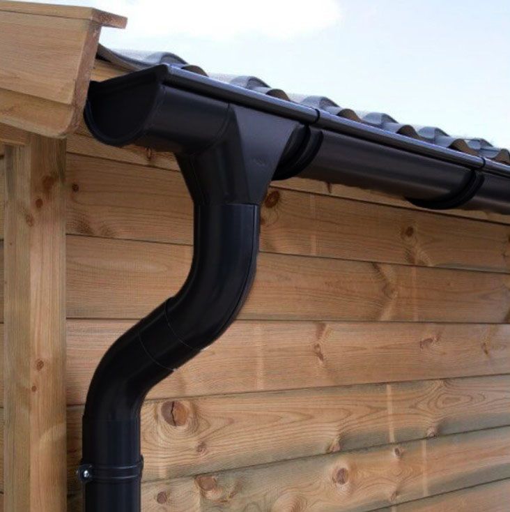 Foto der Interflex stahlen Dachrinnenset - Schwarz