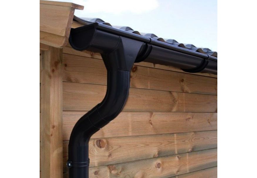 Foto von Interflex stalen dakgootset zwart voor 5 x 5 + 3 Z