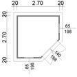 Foto von Azalp Blockhaus Dario 270x270 cm