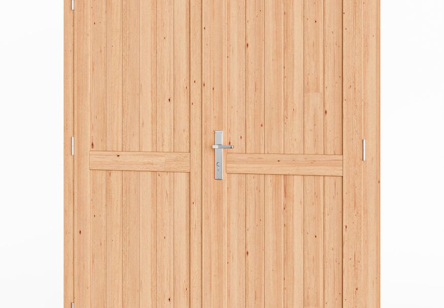 Foto van WoodAcademy Dubbele deur hout ipv met glas