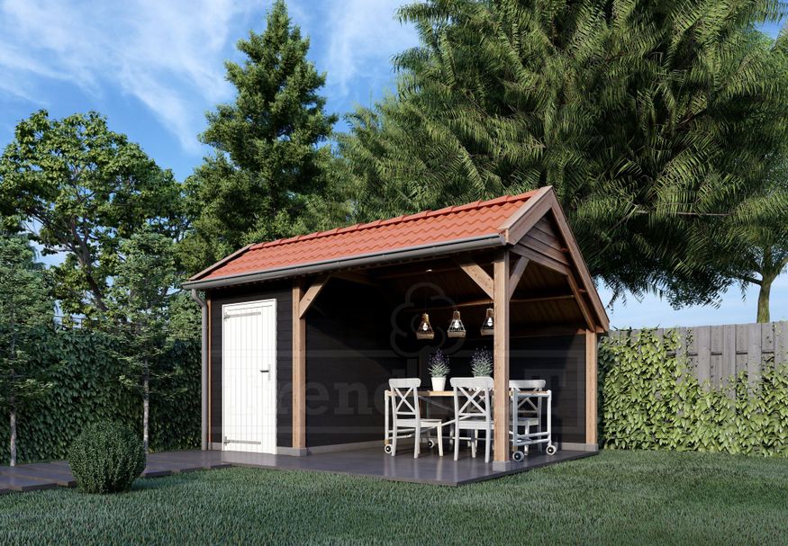 Trendhout de Deel Schuppen mit Satteldach 505x340 cm Foto von Trendhout de Deel Schuppen mit Satteldach 505x340 cm