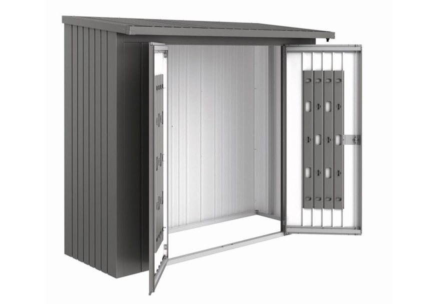 Biohort Woodstock 150 deurenpakket kwartsgrijs metallic Foto van Biohort Woodstock 150 deurenpakket kwartsgrijs metallic