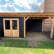 Foto von Kirk and Michaels Didius Nero Gartenhaus mit Terrasse 500x300 cm