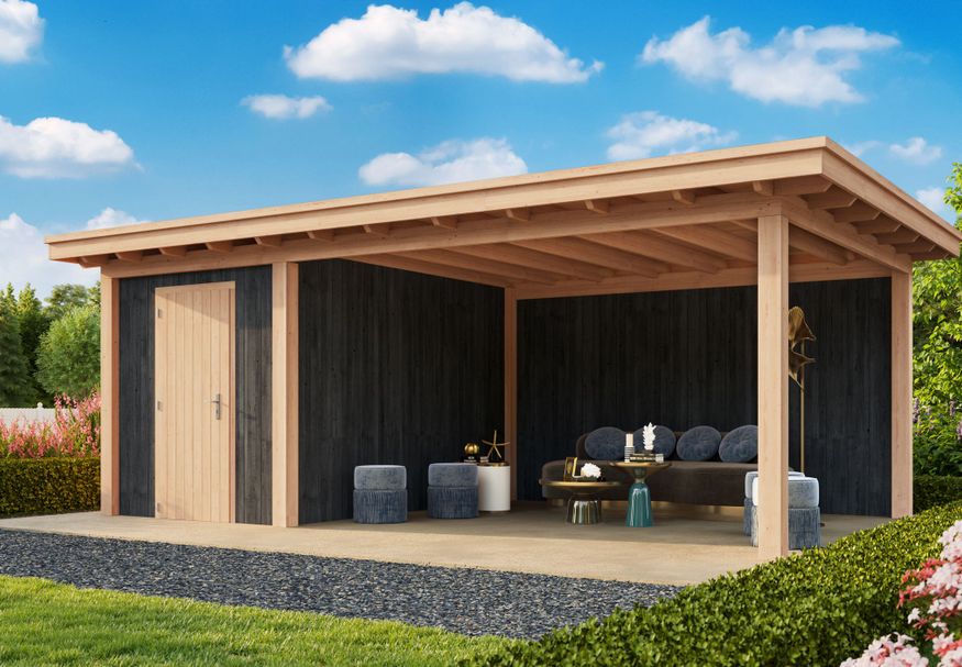 Kirk and Michaels Didius Nero Gartenhaus mit Terrasse 900x400 cm Foto von Kirk and Michaels Didius Nero Gartenhaus mit Terrasse 900x400 cm