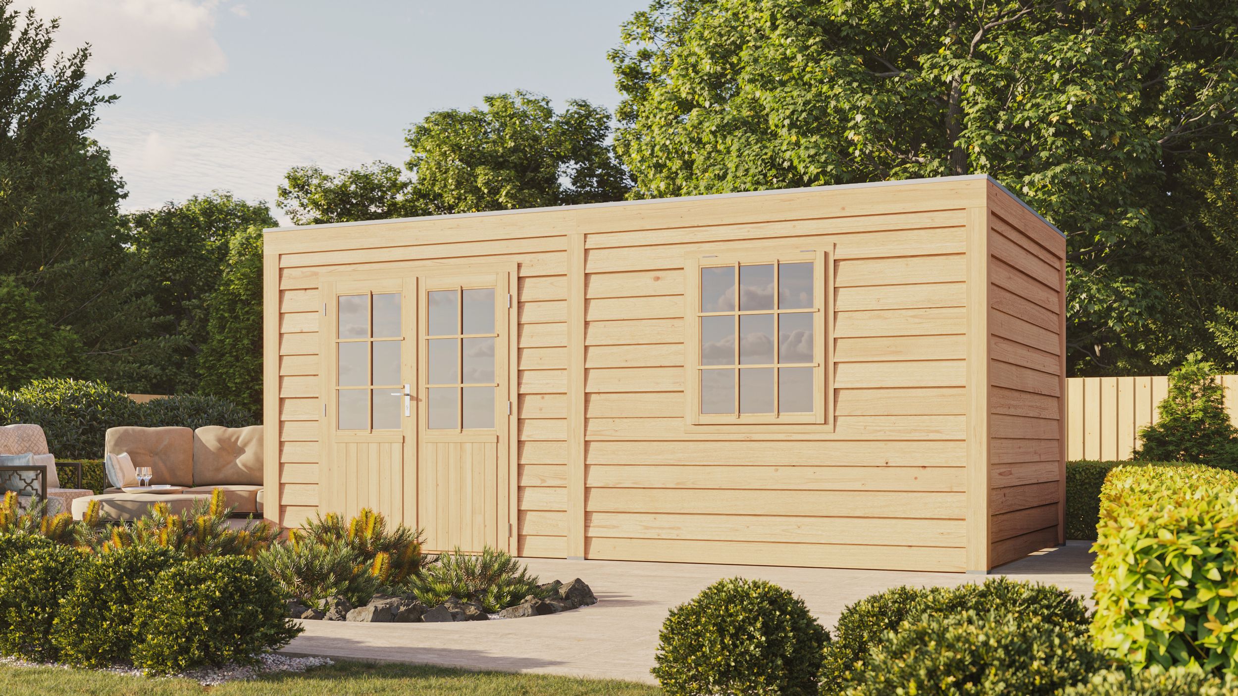 Foto van Woodacademy douglas tuinhuis Borniet Essential