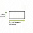 Foto van Douglas gesch 045/145 PEFC - 500 cm