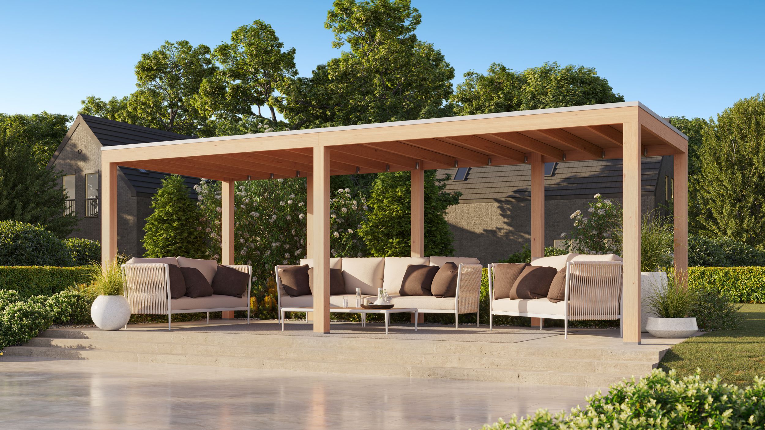 Foto van WoodAcademy douglas overkapping Ruby Essential